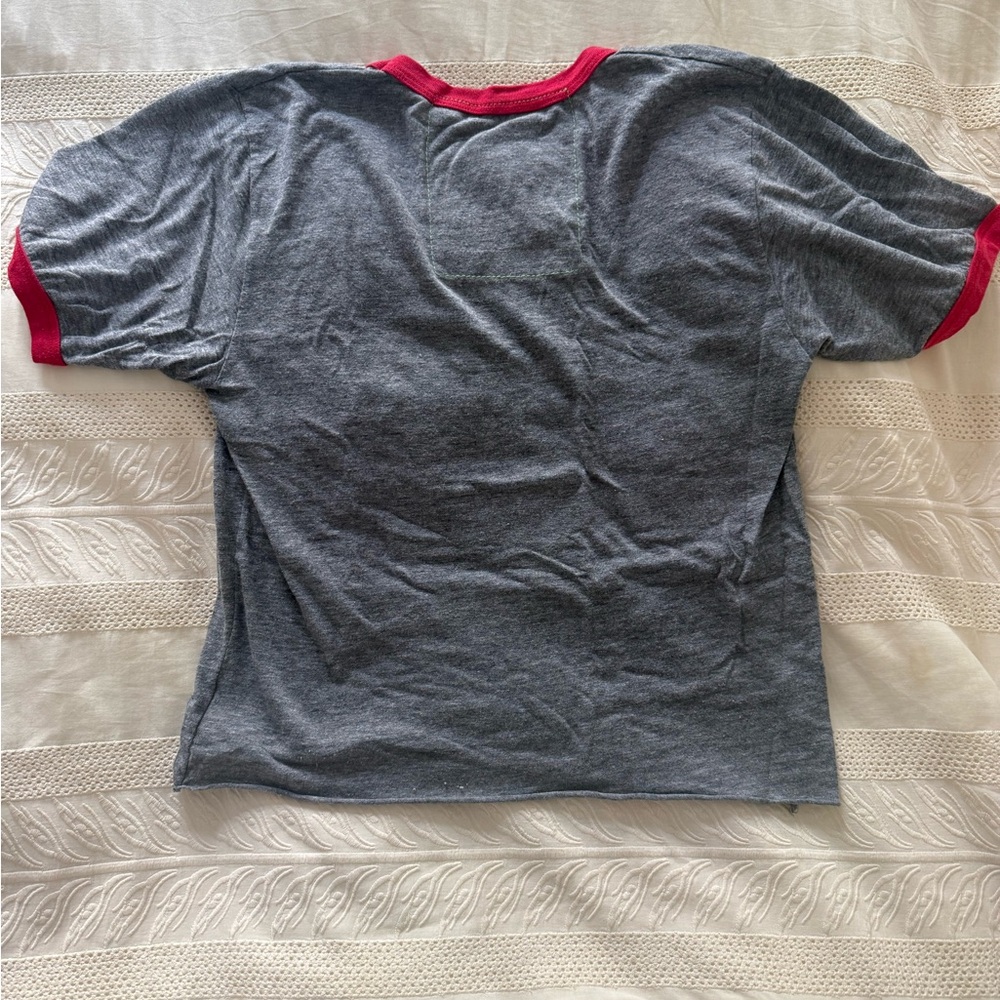 Aviator Nation California Graphic Ringer Tee - Gray with Red Trim - Picture 2 of 3